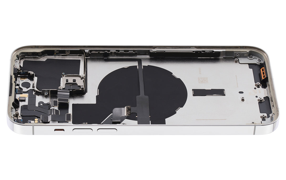 Back Housing W/ Small Parts For iPhone 14 Pro Max (US Version) (Used OEM Pull: Grade A) (Silver)