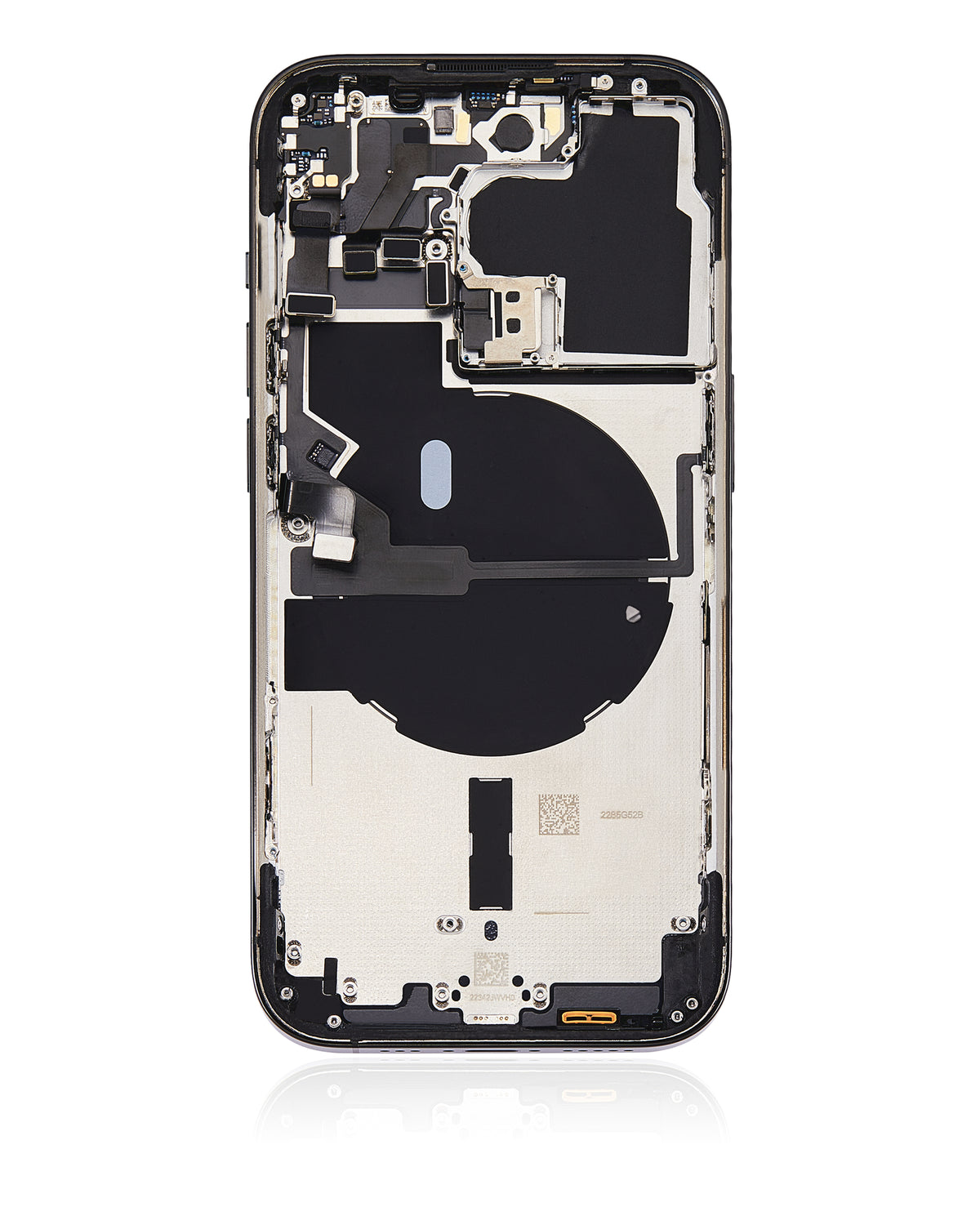 Back Housing W/ Small Parts For iPhone 14 Pro (US Version) (Used OEM Pull: Grade A) (Space Black)