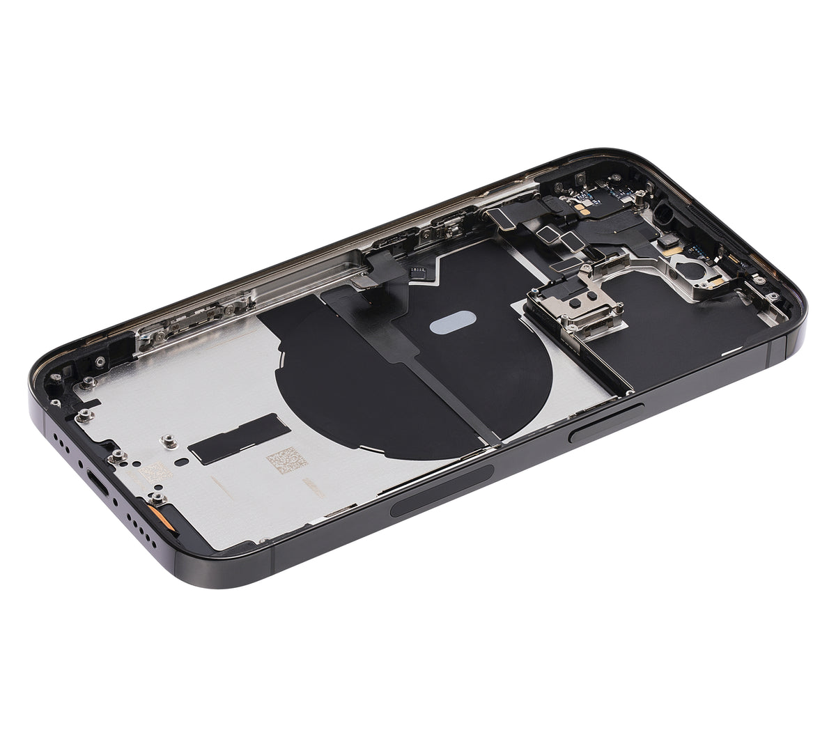 Back Housing W/ Small Parts For iPhone 14 Pro (US Version) (Used OEM Pull: Grade A) (Space Black)