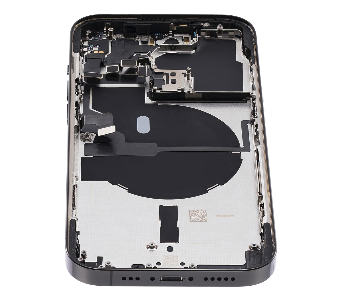 Back Housing W/ Small Parts For iPhone 14 Pro (US Version) (Used OEM Pull: Grade A) (Space Black)