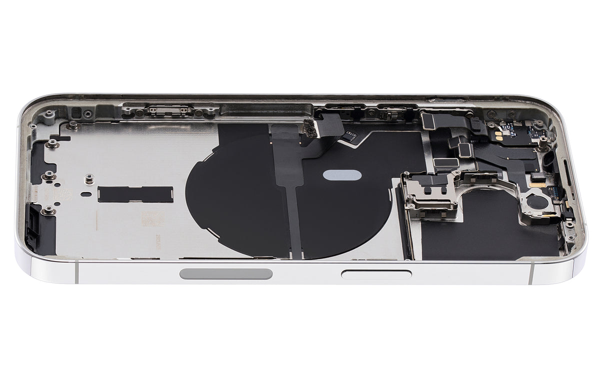 Back Housing W/ Small Parts For iPhone 14 Pro (US Version) (Used OEM Pull: Grade A) (Silver)