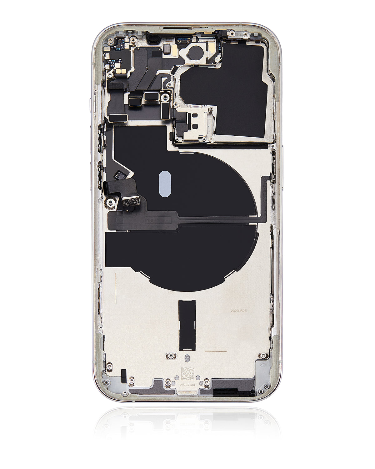 Back Housing W/ Small Parts For iPhone 14 Pro (US Version) (Used OEM Pull: Grade A) (Silver)