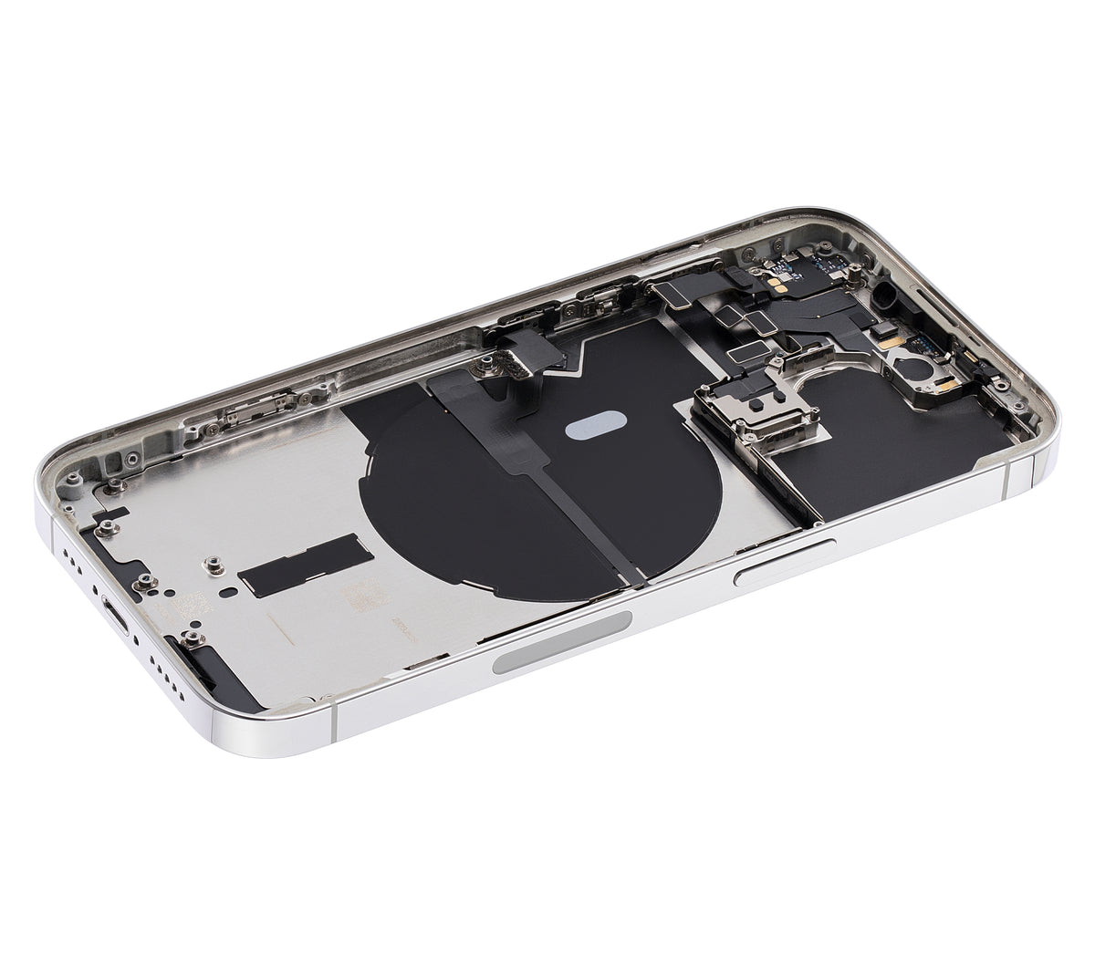 Back Housing W/ Small Parts For iPhone 14 Pro (US Version) (Used OEM Pull: Grade A) (Silver)