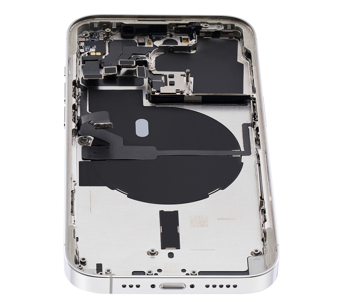 Back Housing W/ Small Parts For iPhone 14 Pro (US Version) (Used OEM Pull: Grade A) (Silver)