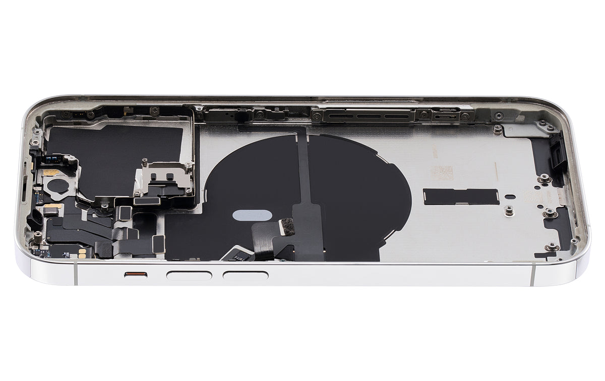 Back Housing W/ Small Parts For iPhone 14 Pro (US Version) (Used OEM Pull: Grade A) (Silver)