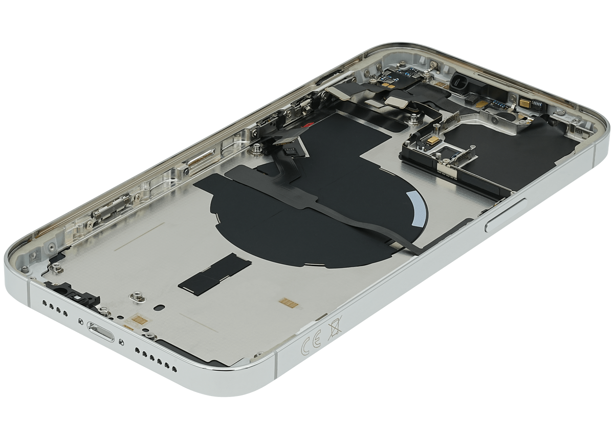 Back Housing W/ Small Parts For iPhone 14 Pro Max (EU / Global Version) (Used OEM Pull: Grade A) (Silver)