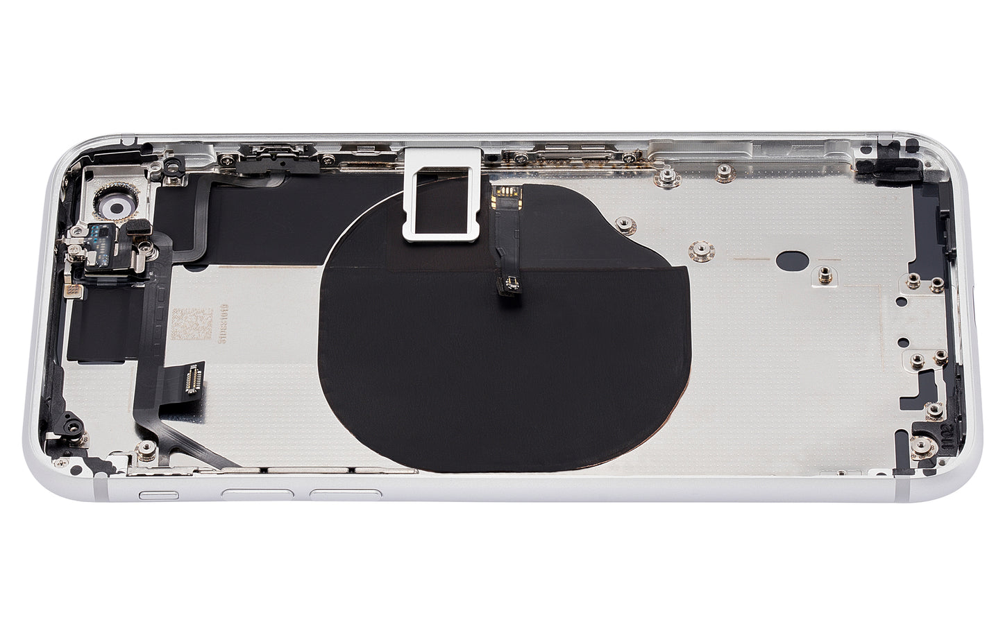 Back Housing W/ Small Components Pre-Installed For iPhone 8 (No Logo) (Aftermarket Plus) (Silver)
