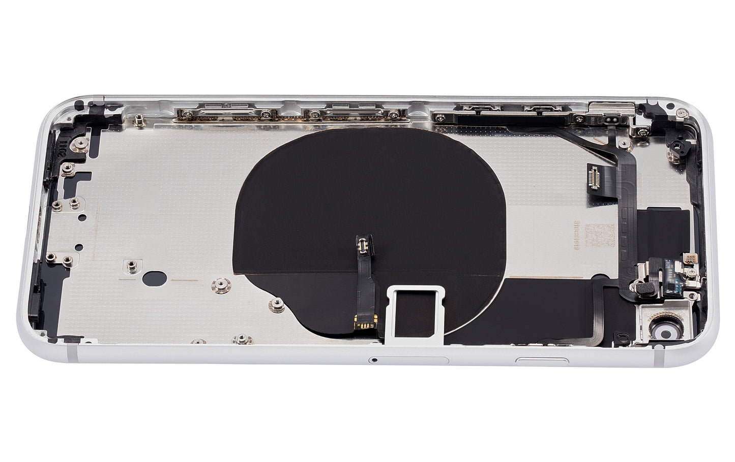 Back Housing W/ Small Components Pre-Installed For iPhone 8 (No Logo) (Aftermarket Plus) (Silver)