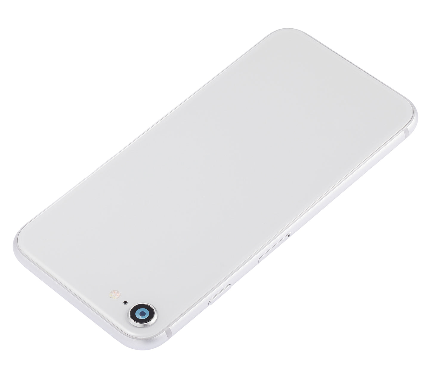 Back Housing W/ Small Components Pre-Installed For iPhone 8 (No Logo) (Aftermarket Plus) (Silver)