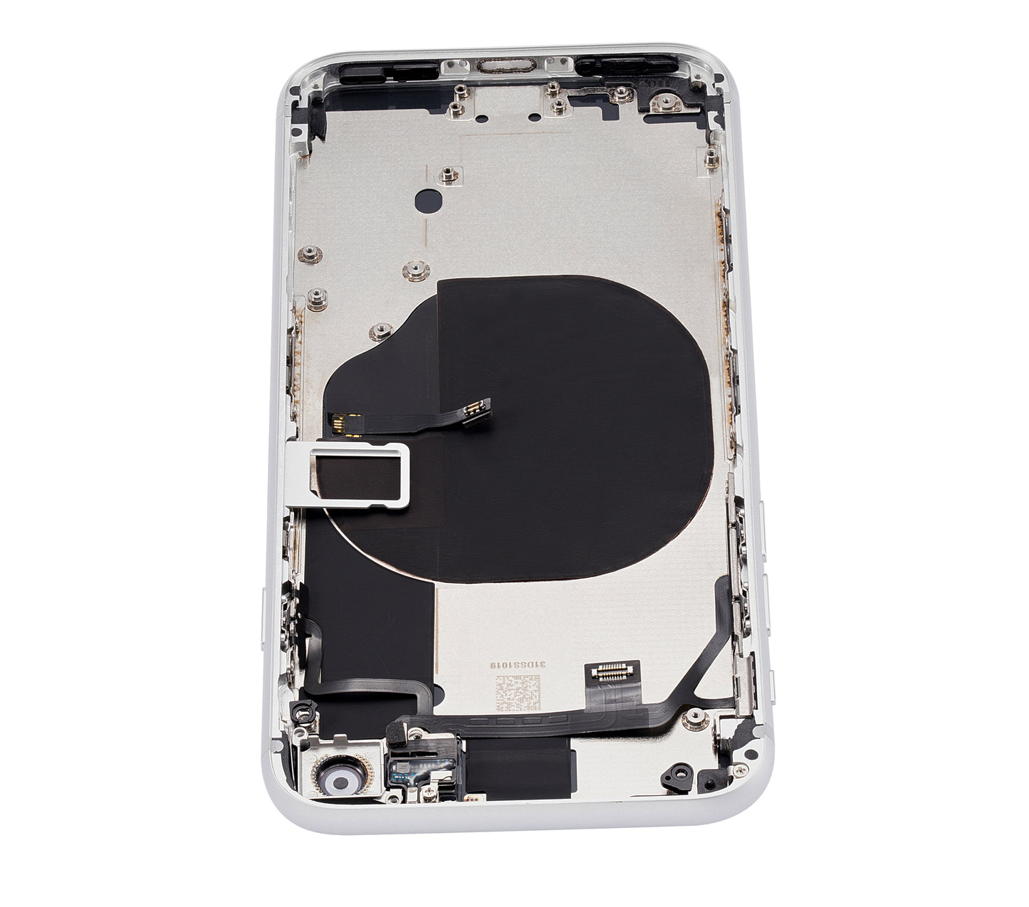 Back Housing W/ Small Components Pre-Installed For iPhone 8 (No Logo) (Aftermarket Plus) (Silver)