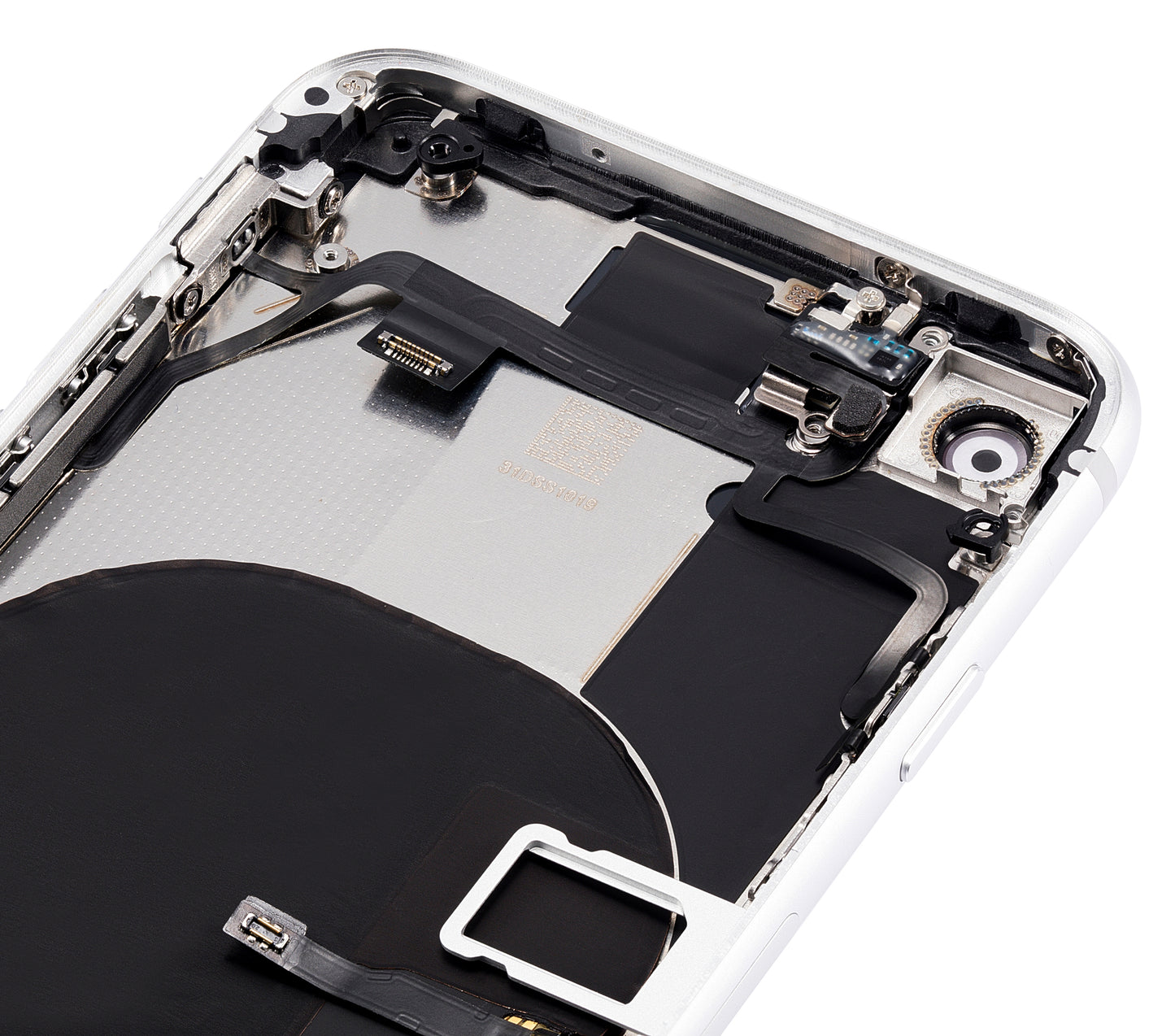 Back Housing W/ Small Components Pre-Installed For iPhone 8 (No Logo) (Aftermarket Plus) (Silver)
