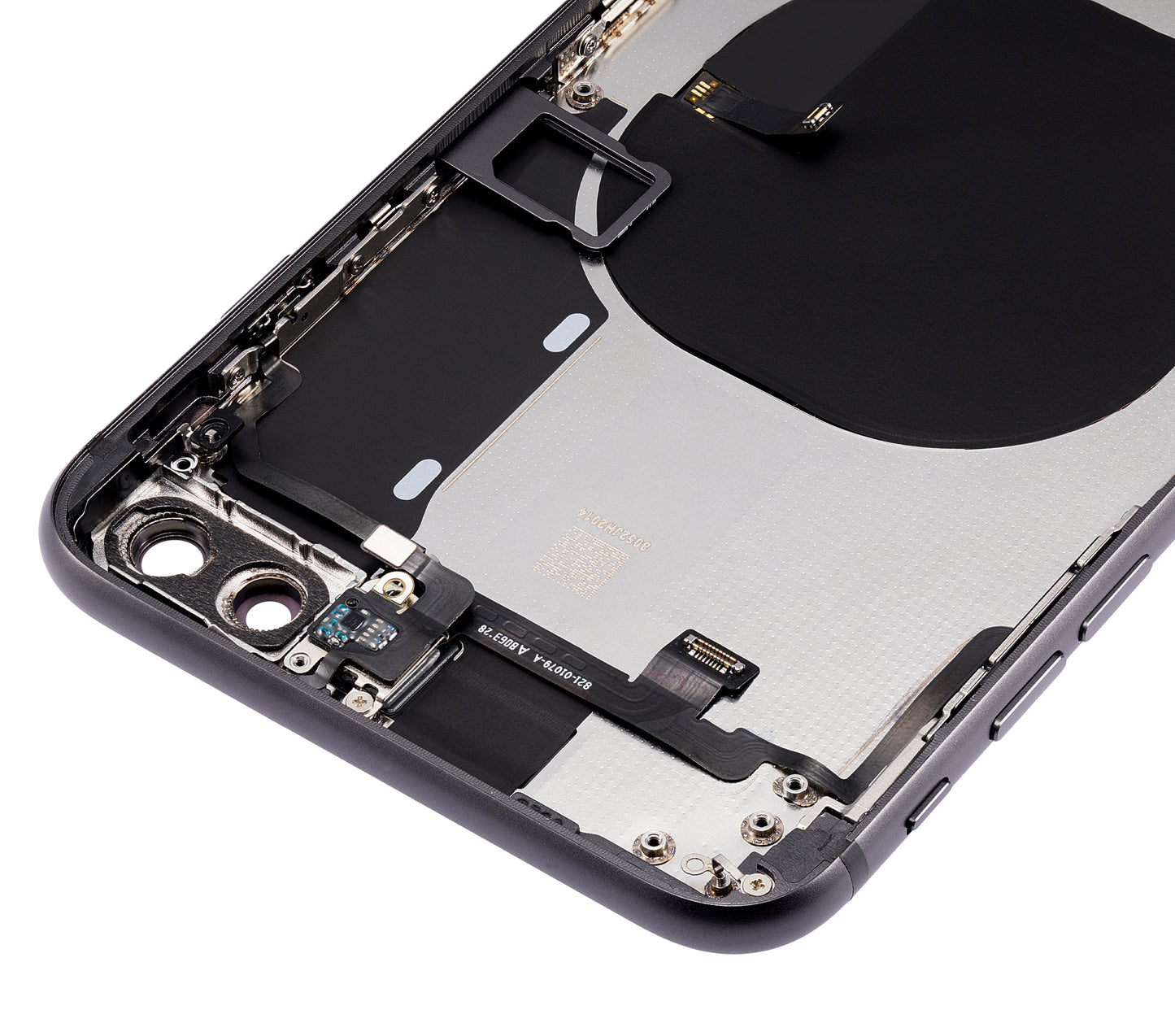 Back Housing W/ Small Components Pre-Installed For iPhone 8 Plus (No Logo) (Aftermarket Plus) (Space Gray)
