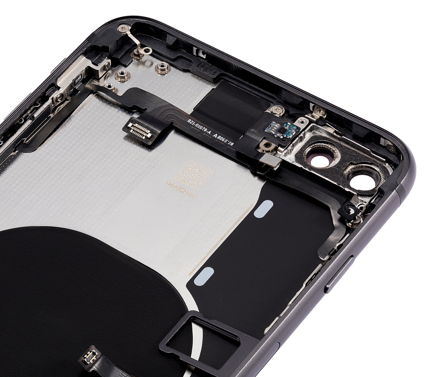 Back Housing W/ Small Components Pre-Installed For iPhone 8 Plus (No Logo) (Aftermarket Plus) (Space Gray)