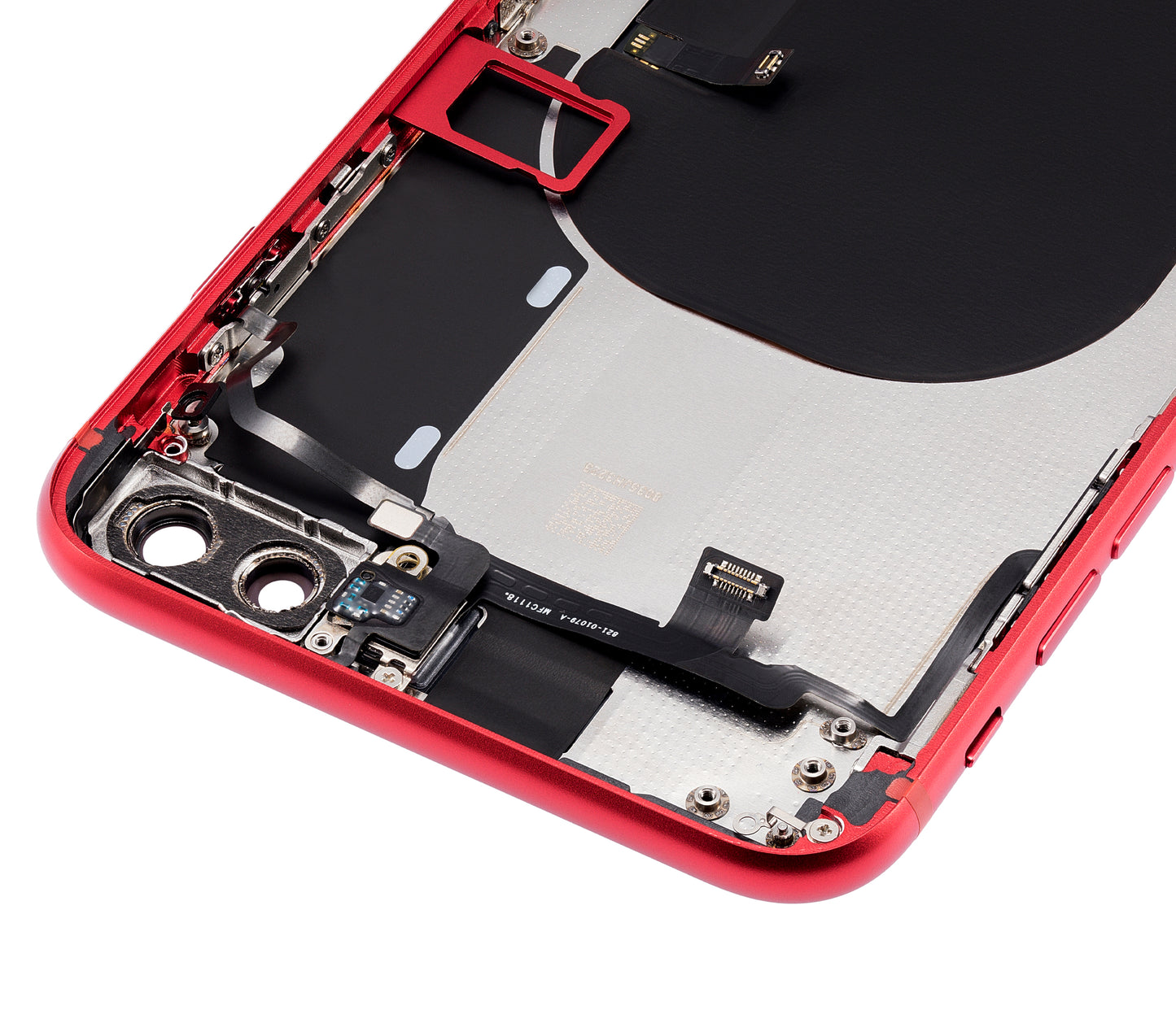 Back Housing W/ Small Components Pre-Installed For iPhone 8 Plus (No Logo) (Aftermarket Plus) (Red)
