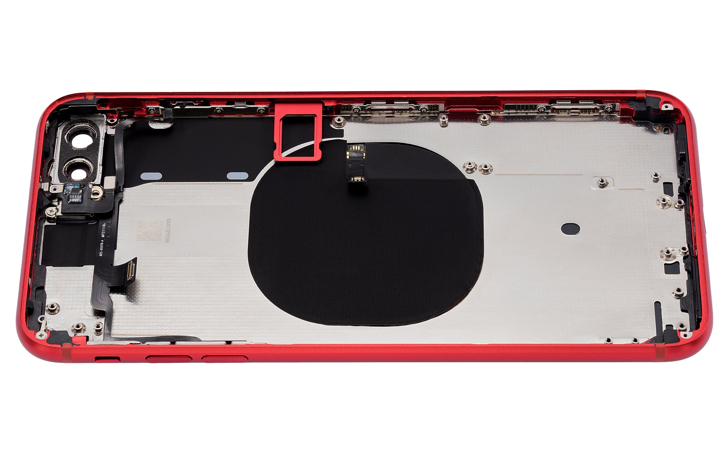 Back Housing W/ Small Components Pre-Installed For iPhone 8 Plus (No Logo) (Aftermarket Plus) (Red)