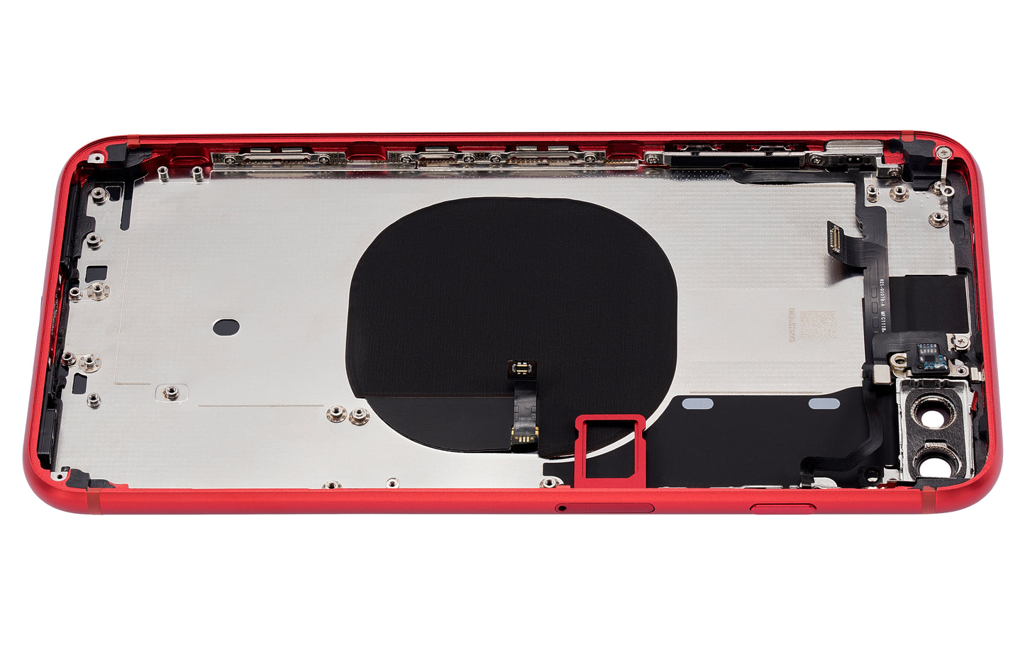 Back Housing W/ Small Components Pre-Installed For iPhone 8 Plus (No Logo) (Aftermarket Plus) (Red)