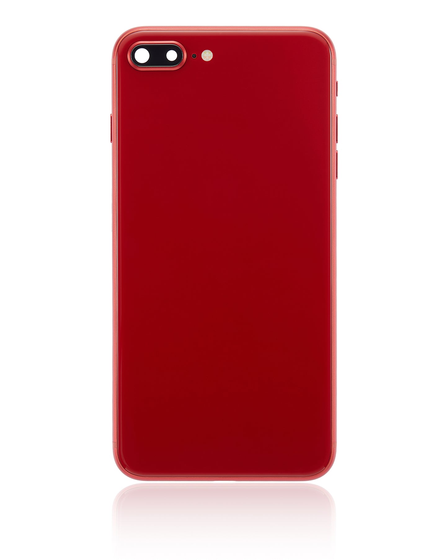 Back Housing W/ Small Components Pre-Installed For iPhone 8 Plus (No Logo) (Aftermarket Plus) (Red)