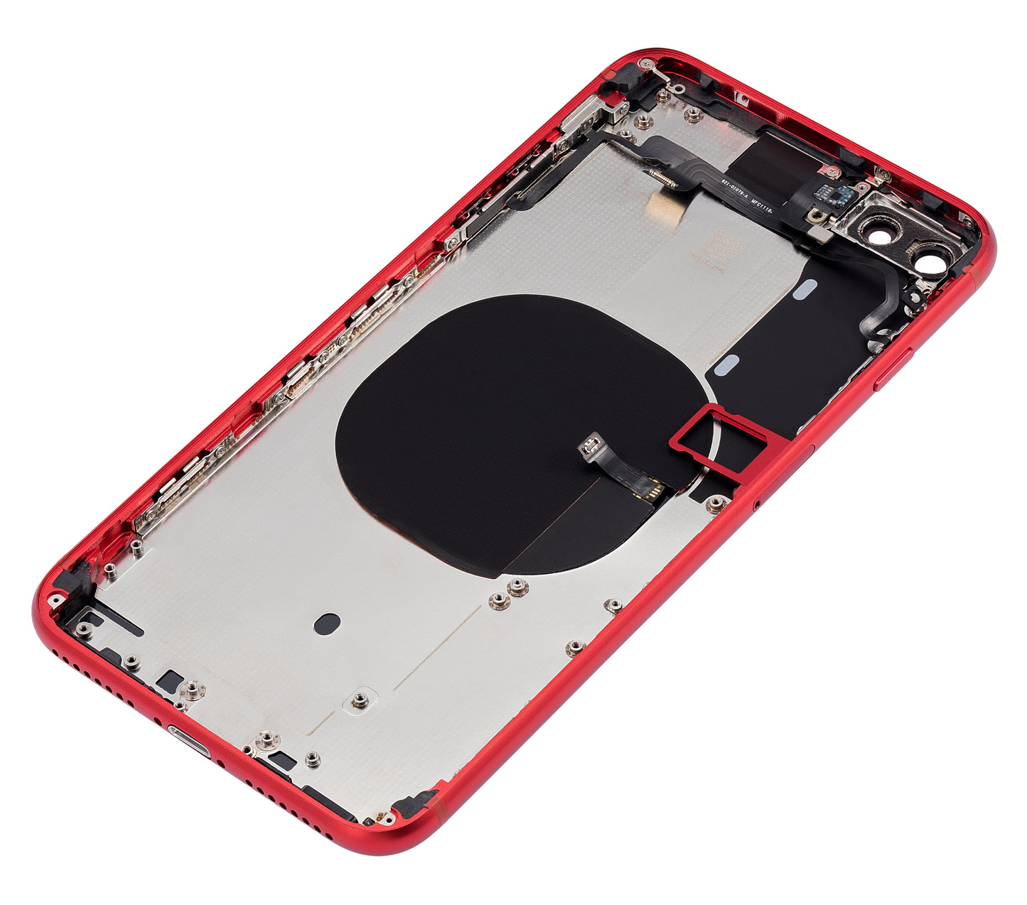 Back Housing W/ Small Components Pre-Installed For iPhone 8 Plus (No Logo) (Aftermarket Plus) (Red)