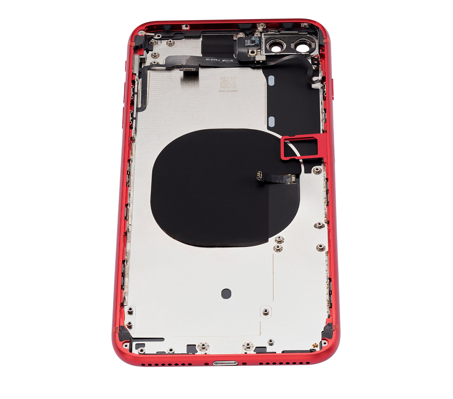 Back Housing W/ Small Components Pre-Installed For iPhone 8 Plus (No Logo) (Aftermarket Plus) (Red)