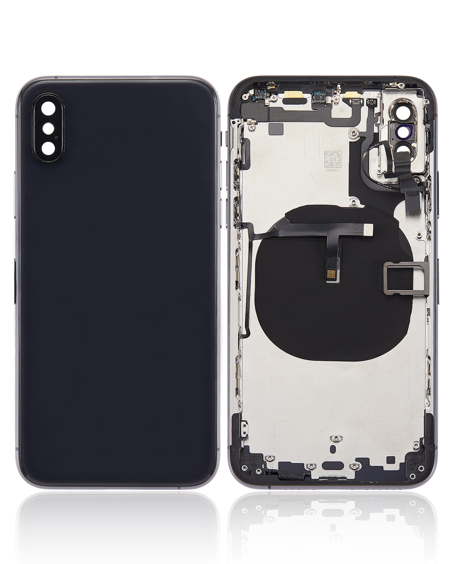 Back Housing W/ Small Components Pre-Installed For iPhone XS (No Logo) (Aftermarket Plus) (Space Gray)