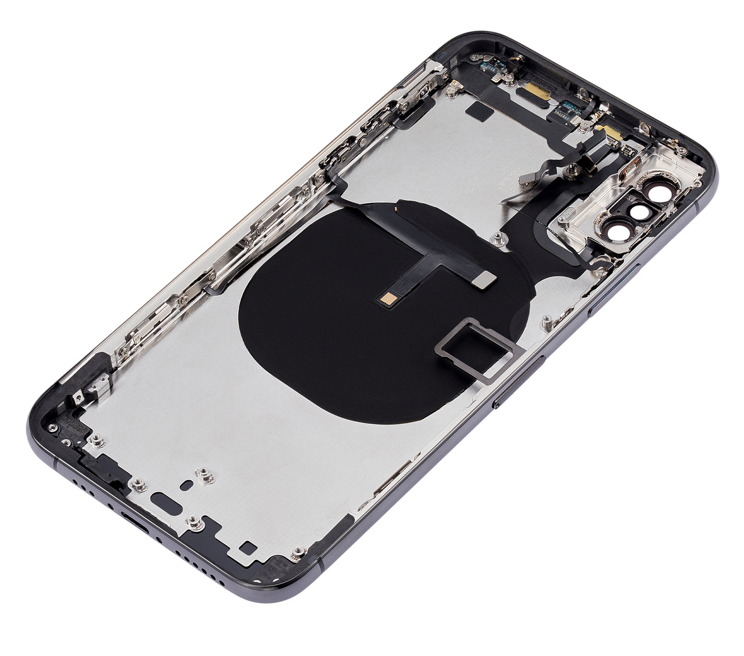 Back Housing W/ Small Components Pre-Installed For iPhone XS (No Logo) (Aftermarket Plus) (Space Gray)