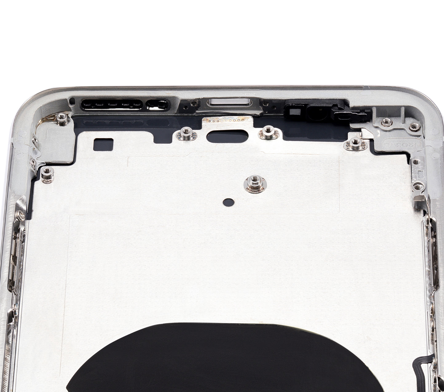 Back Housing W/ Small Components Pre-Installed For iPhone XS Max (No Logo) (Aftermarket Plus) (Silver)