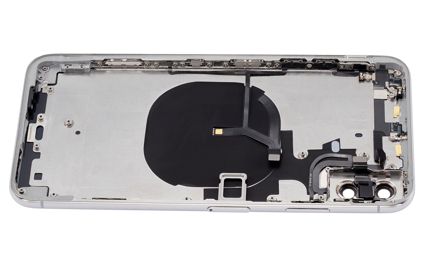 Back Housing W/ Small Components Pre-Installed For iPhone XS Max (No Logo) (Aftermarket Plus) (Silver)