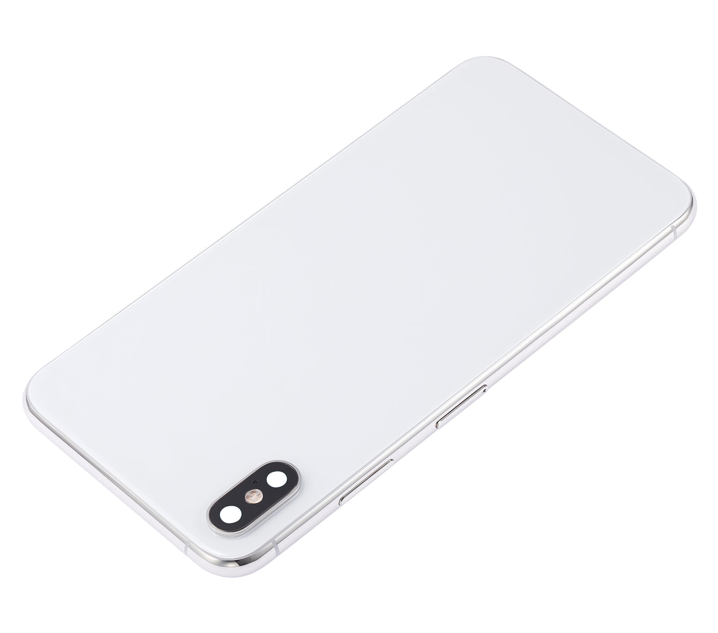 Back Housing W/ Small Components Pre-Installed For iPhone XS Max (No Logo) (Aftermarket Plus) (Silver)