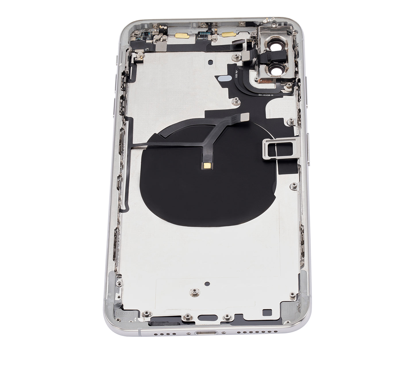 Back Housing W/ Small Components Pre-Installed For iPhone XS Max (No Logo) (Aftermarket Plus) (Silver)