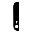 Back Glass (UP + Down) For iPhone 5 (Black)