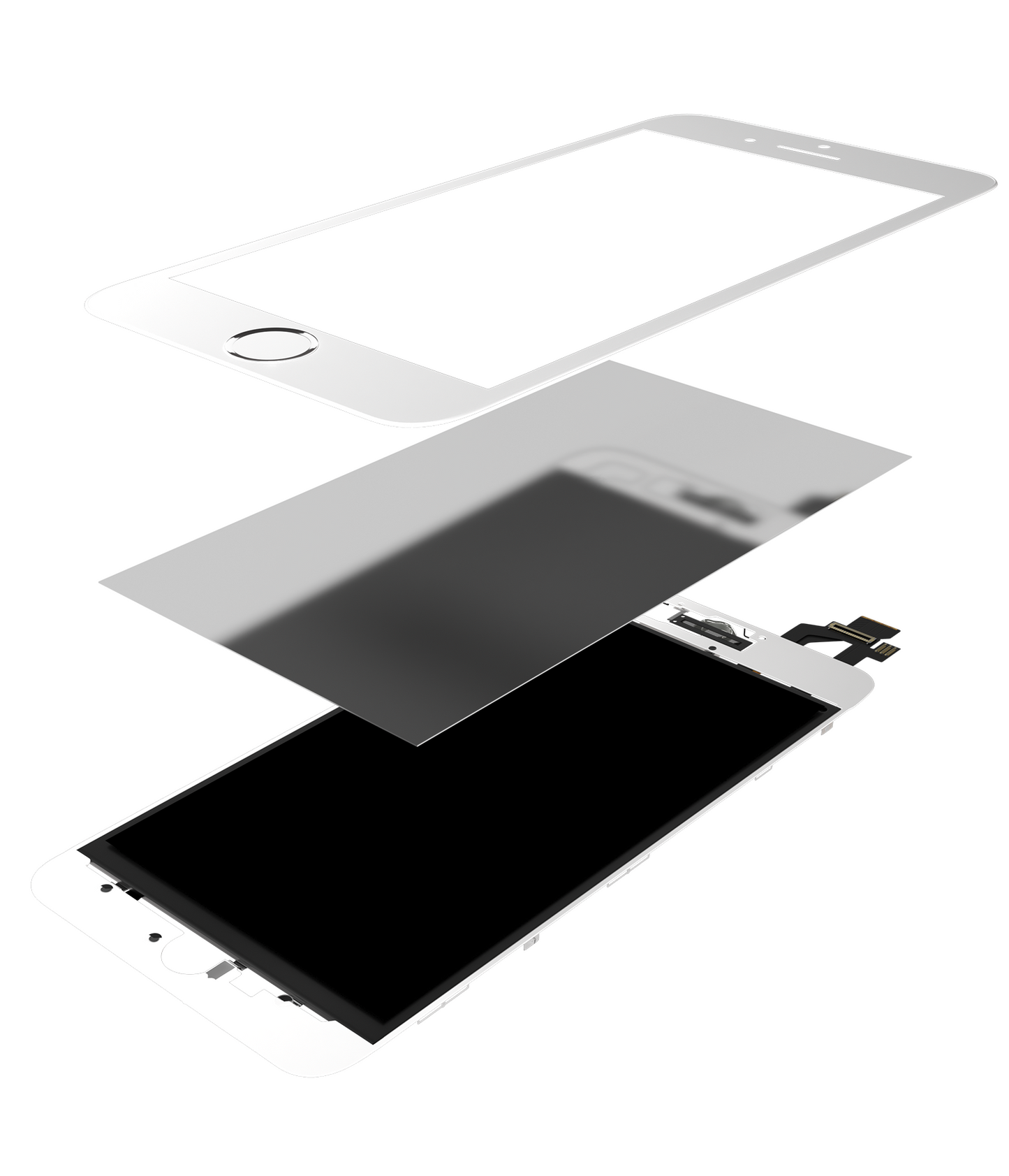 3 in 1 (Front Glass + Frame + OCA Pre-Installed) For iPhone 5 (2 Pack) (White)