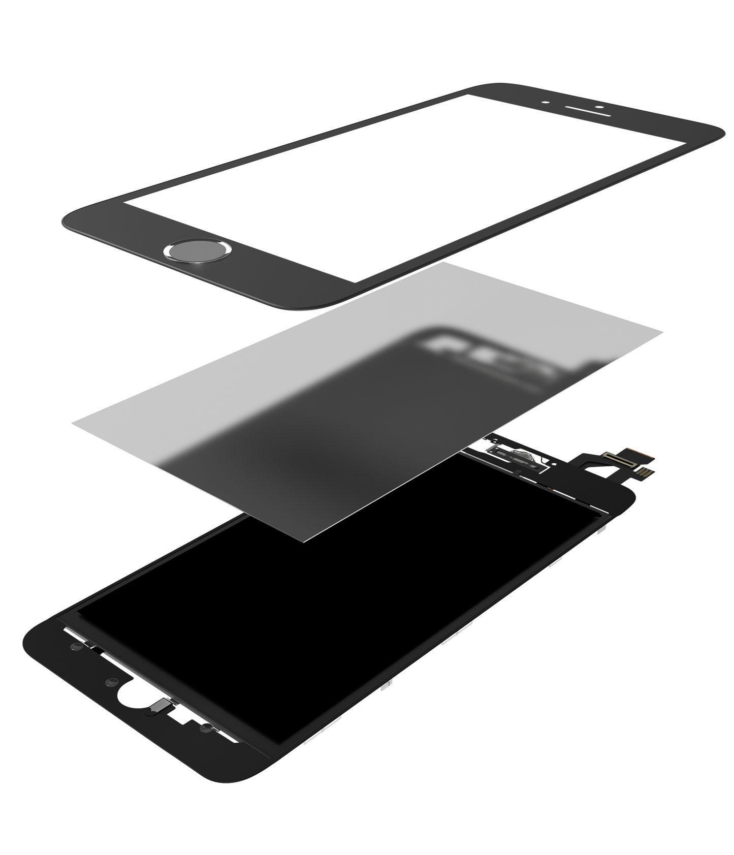 3 in 1 (Front Glass + Frame + OCA Pre-Installed) For iPhone 5 (2 Pack) (Black)