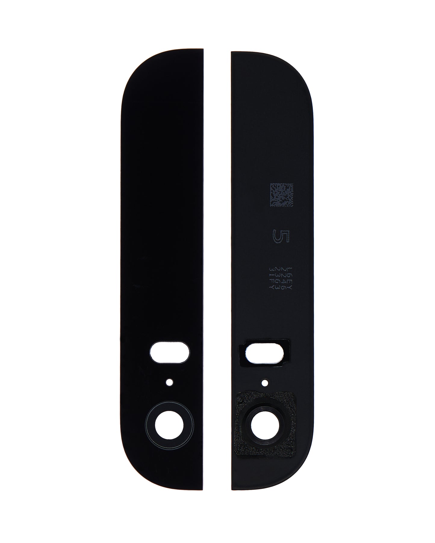 Back Glass (Up + Down) For IPhone 5S (Black)
