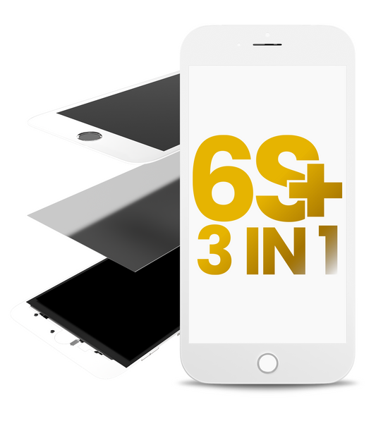 3 in 1 (Front Glass + Frame + OCA Pre-Installed) For iPhone 6S Plus (2 Pack) (White)
