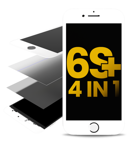 4 in 1 (Front Glass + Frame + Polarizer + OCA Pre-Installed) For iPhone 6S Plus (2 Pack) (White)