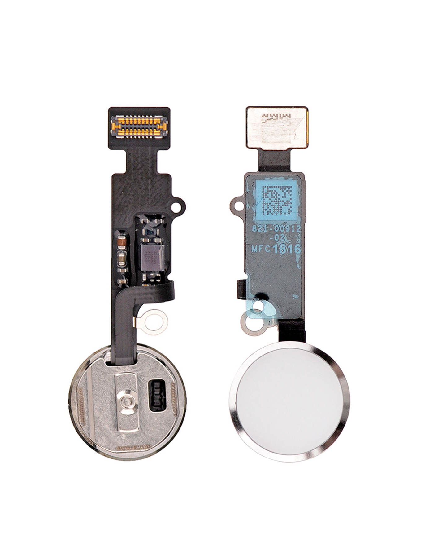Home Button With Flex For iPhone 7 / 7 Plus / 8 / 8 Plus / SE (2020) / SE (2022) (Silver) (Warning: For Cosmetic Use Only)