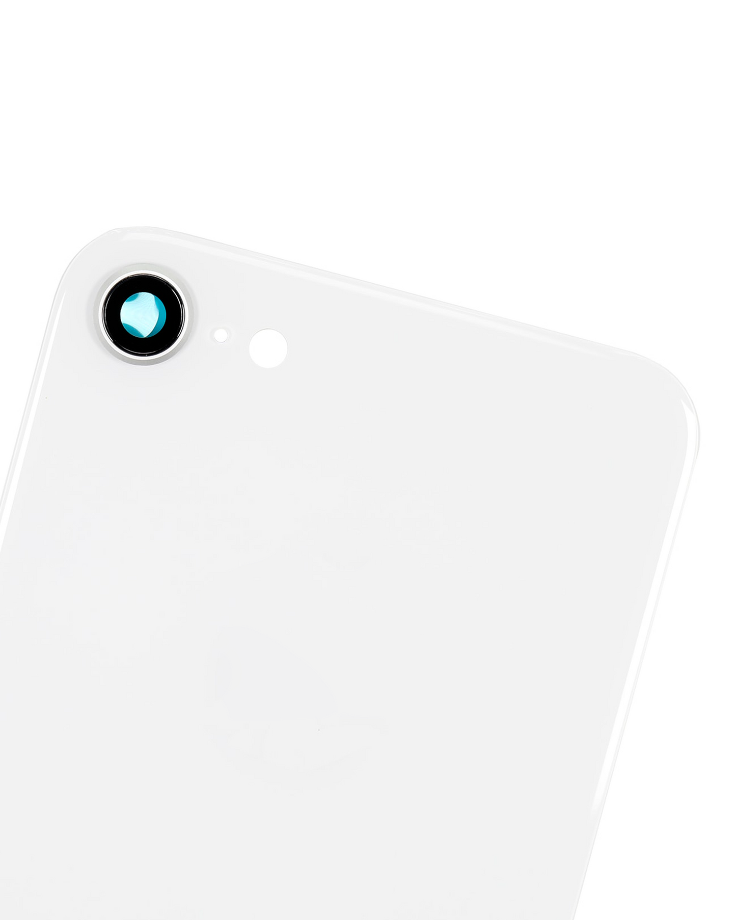 Back Cover Glass With Back Camera Lens For iPhone 8 (Aftermarket) (No Logo) (Silver)