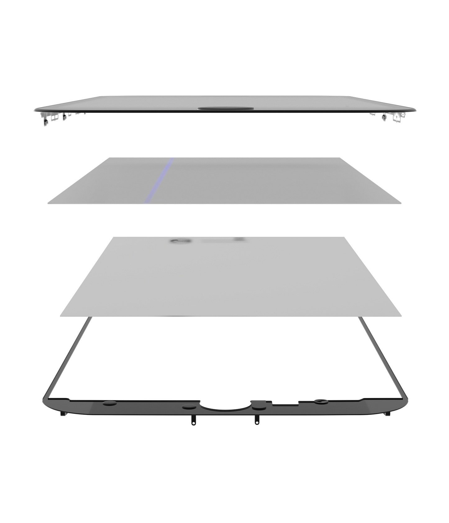 4 in 1 (Front Glass + Frame + Polarizer + OCA Pre-Installed) For iPhone 8 (2 Pack) (Black)