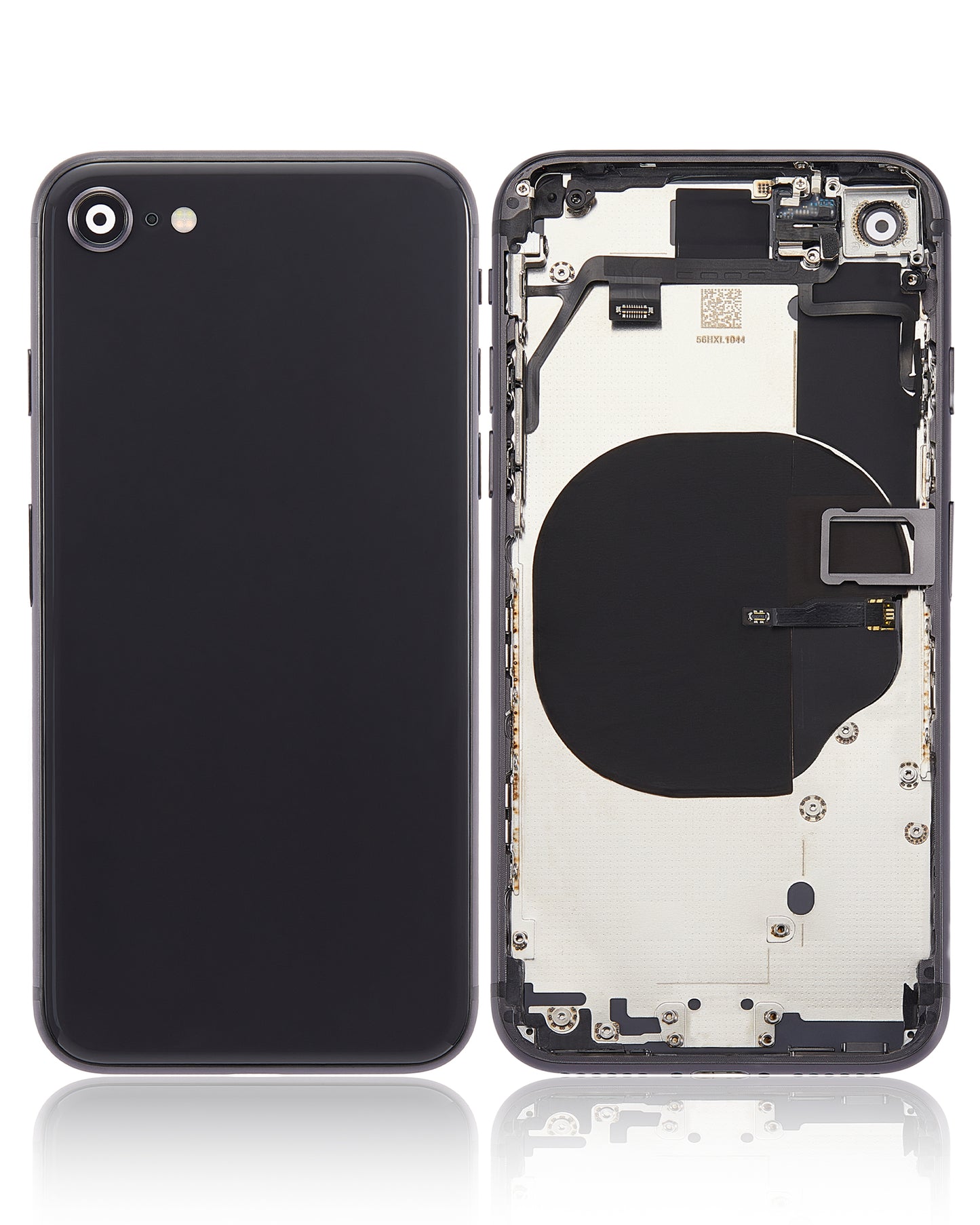 Back Housing W/ Small Components Pre-Installed For iPhone 8 (No Logo) (Aftermarket Plus) (Space Gray)