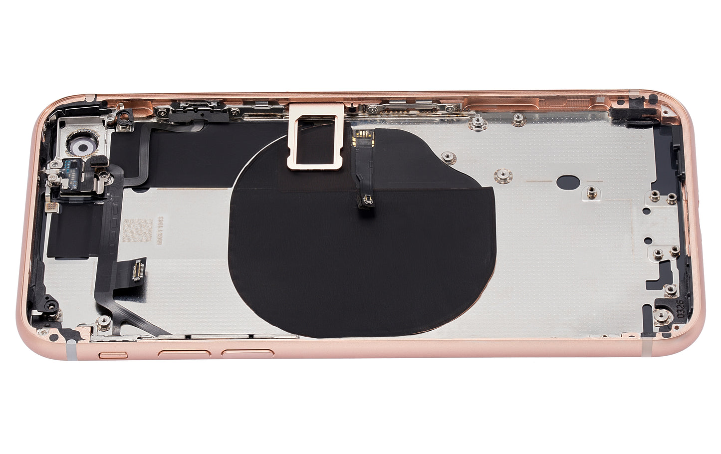 Back Housing W/ Small Components Pre-Installed For iPhone 8 (No Logo) (Aftermarket Plus) (Gold)