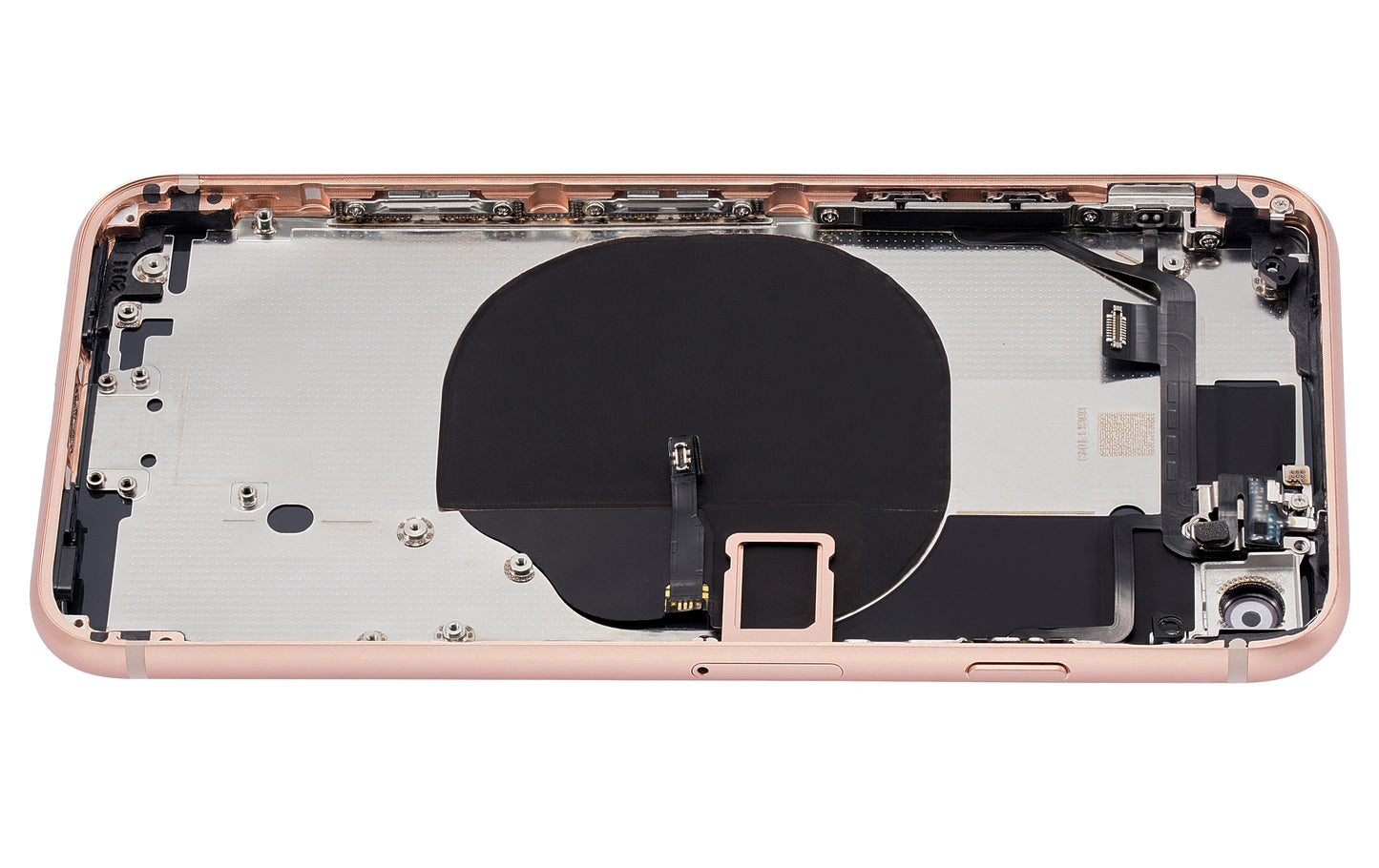 Back Housing W/ Small Components Pre-Installed For iPhone 8 (No Logo) (Aftermarket Plus) (Gold)