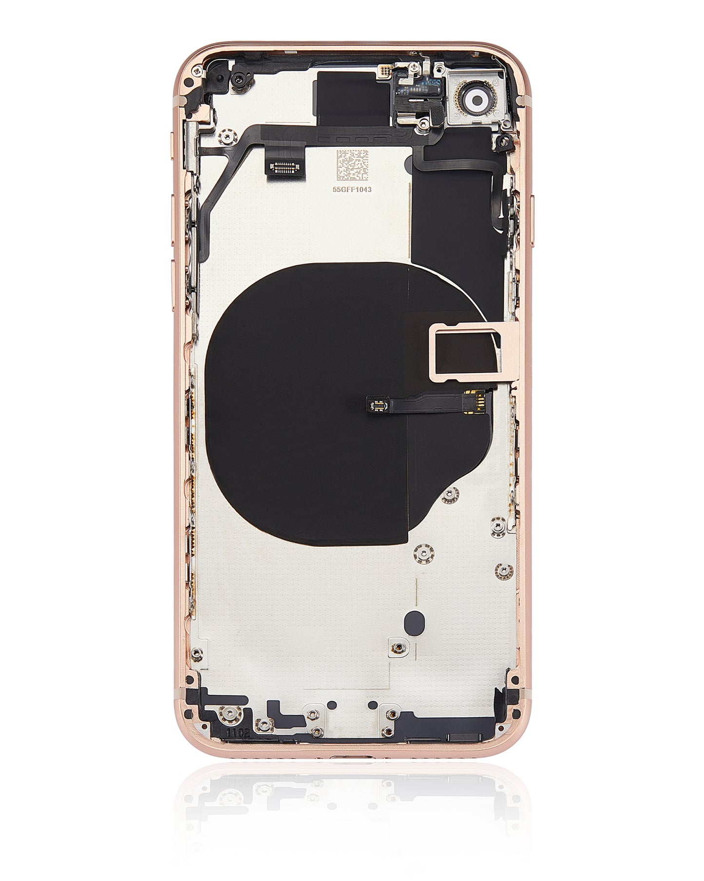 Back Housing W/ Small Components Pre-Installed For iPhone 8 (No Logo) (Aftermarket Plus) (Gold)