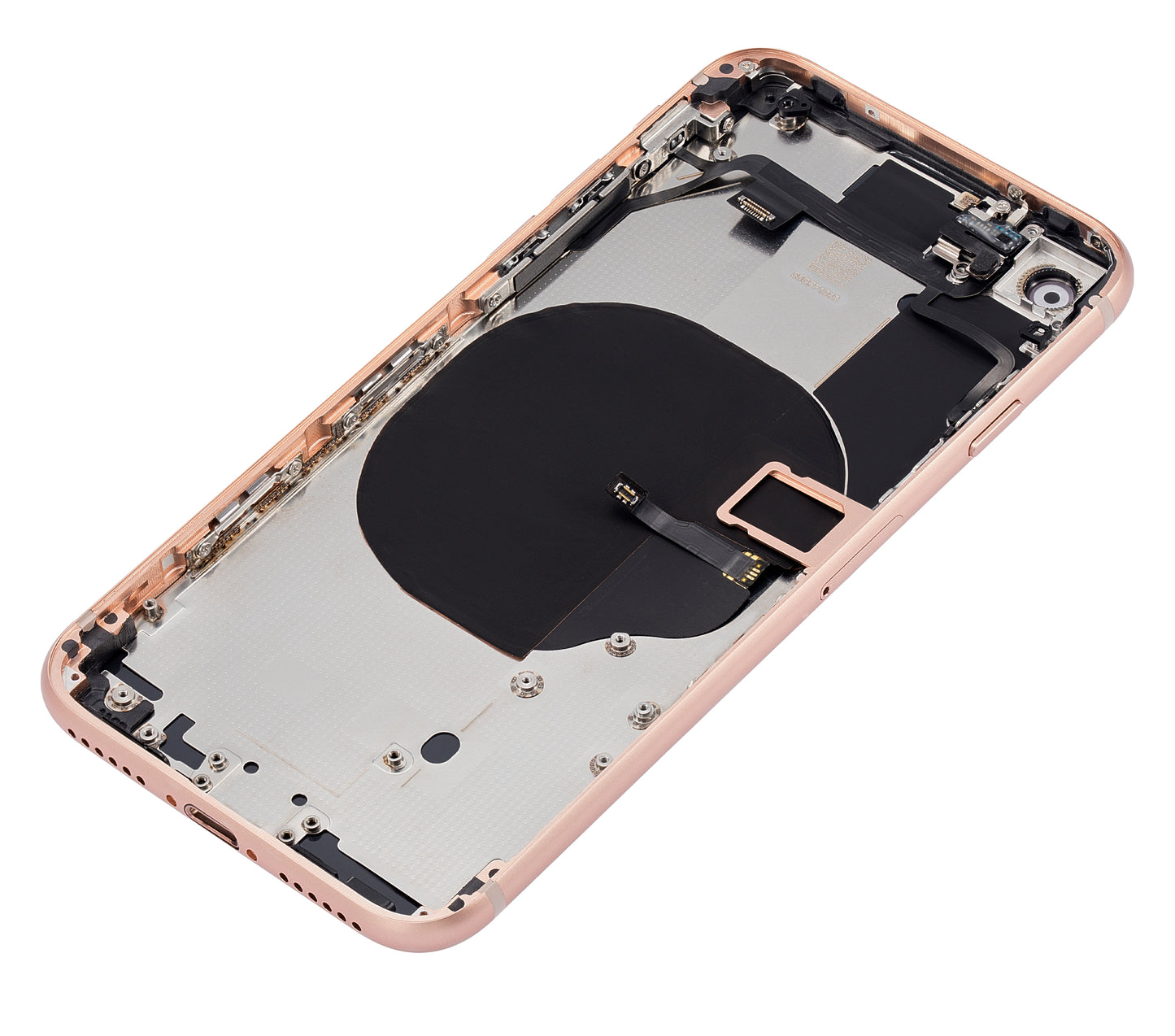 Back Housing W/ Small Components Pre-Installed For iPhone 8 (No Logo) (Aftermarket Plus) (Gold)