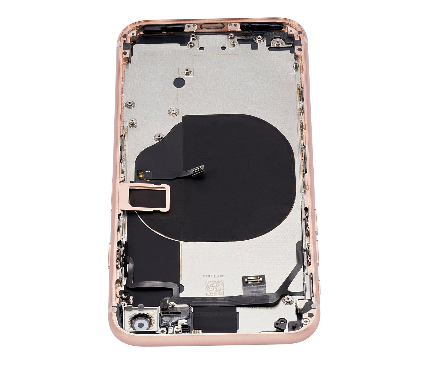 Back Housing W/ Small Components Pre-Installed For iPhone 8 (No Logo) (Aftermarket Plus) (Gold)