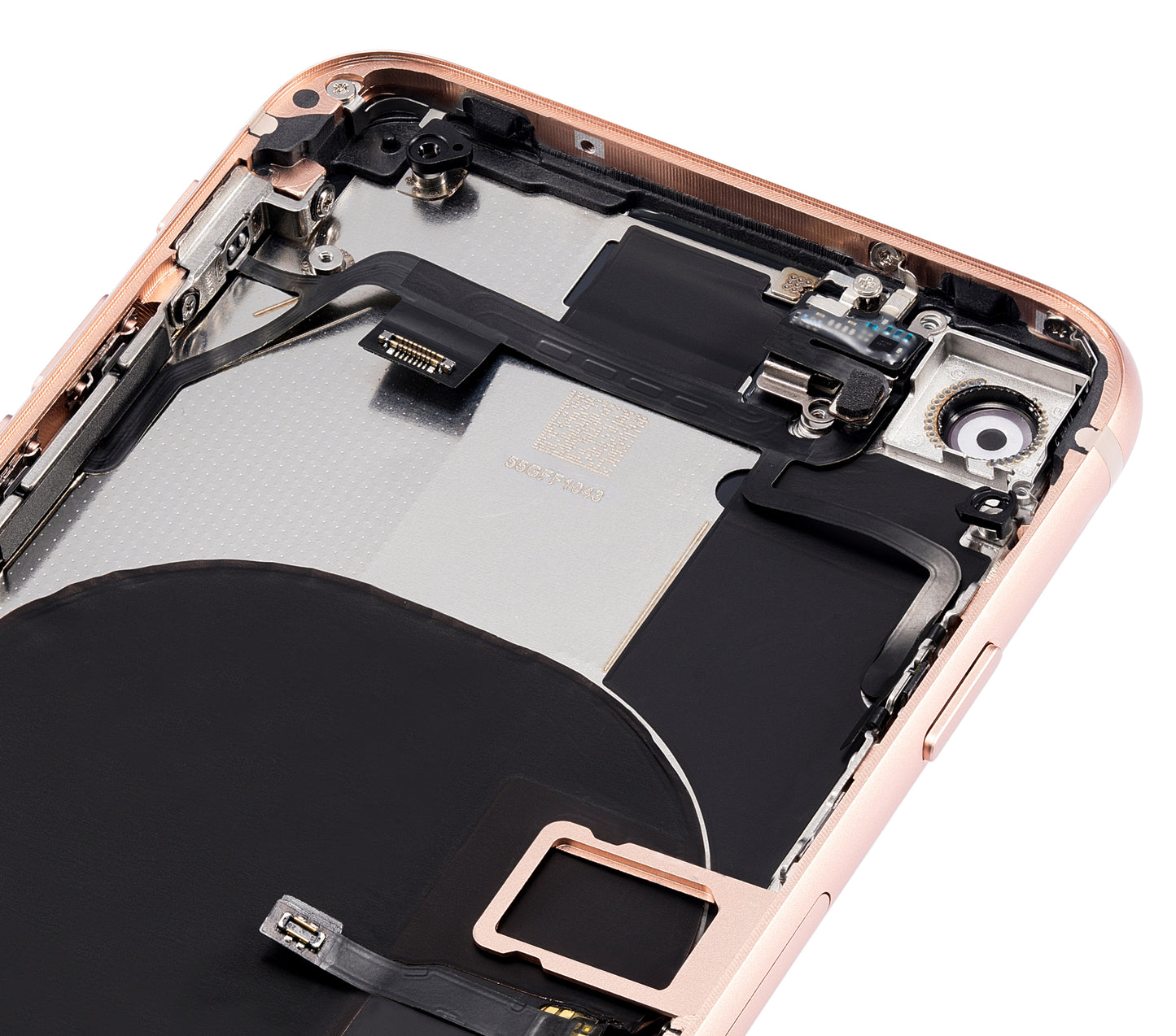 Back Housing W/ Small Components Pre-Installed For iPhone 8 (No Logo) (Aftermarket Plus) (Gold)