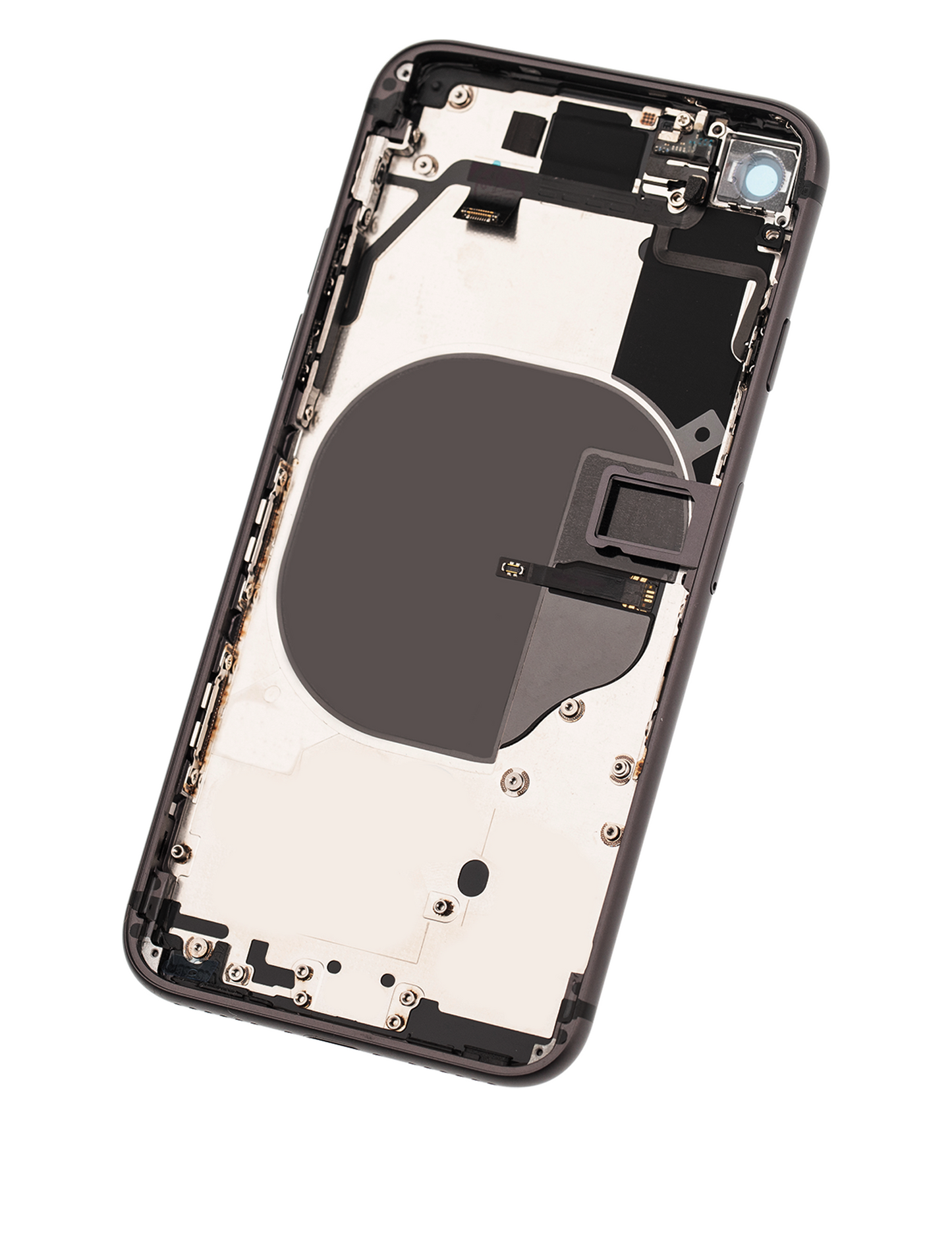 Back Housing W/ Small Parts For iPhone 8 (Used OEM Pull: Grade C) (Space Gray)