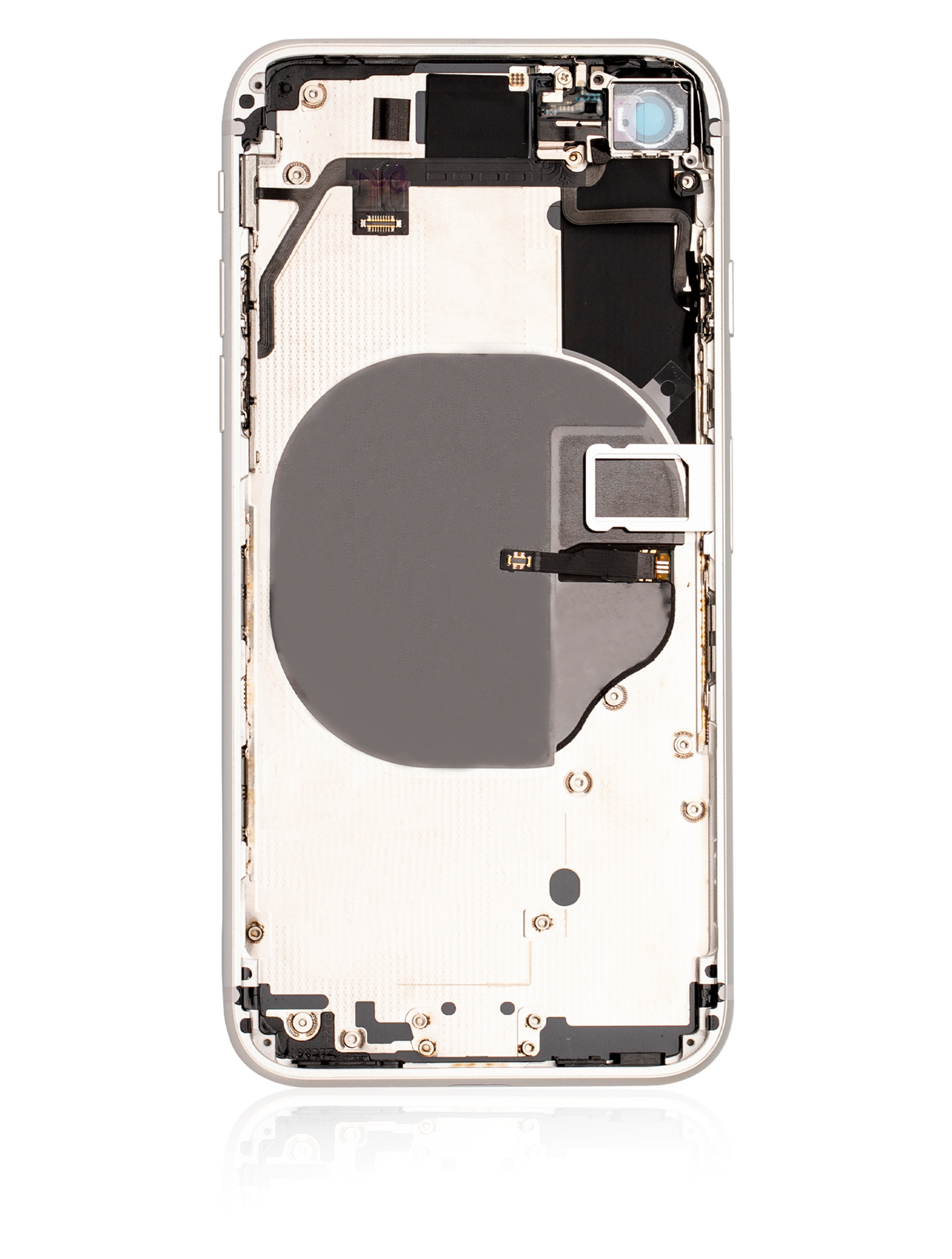 Back Housing W/ Small Parts For iPhone 8 (Used OEM Pull: Grade B) (Silver)