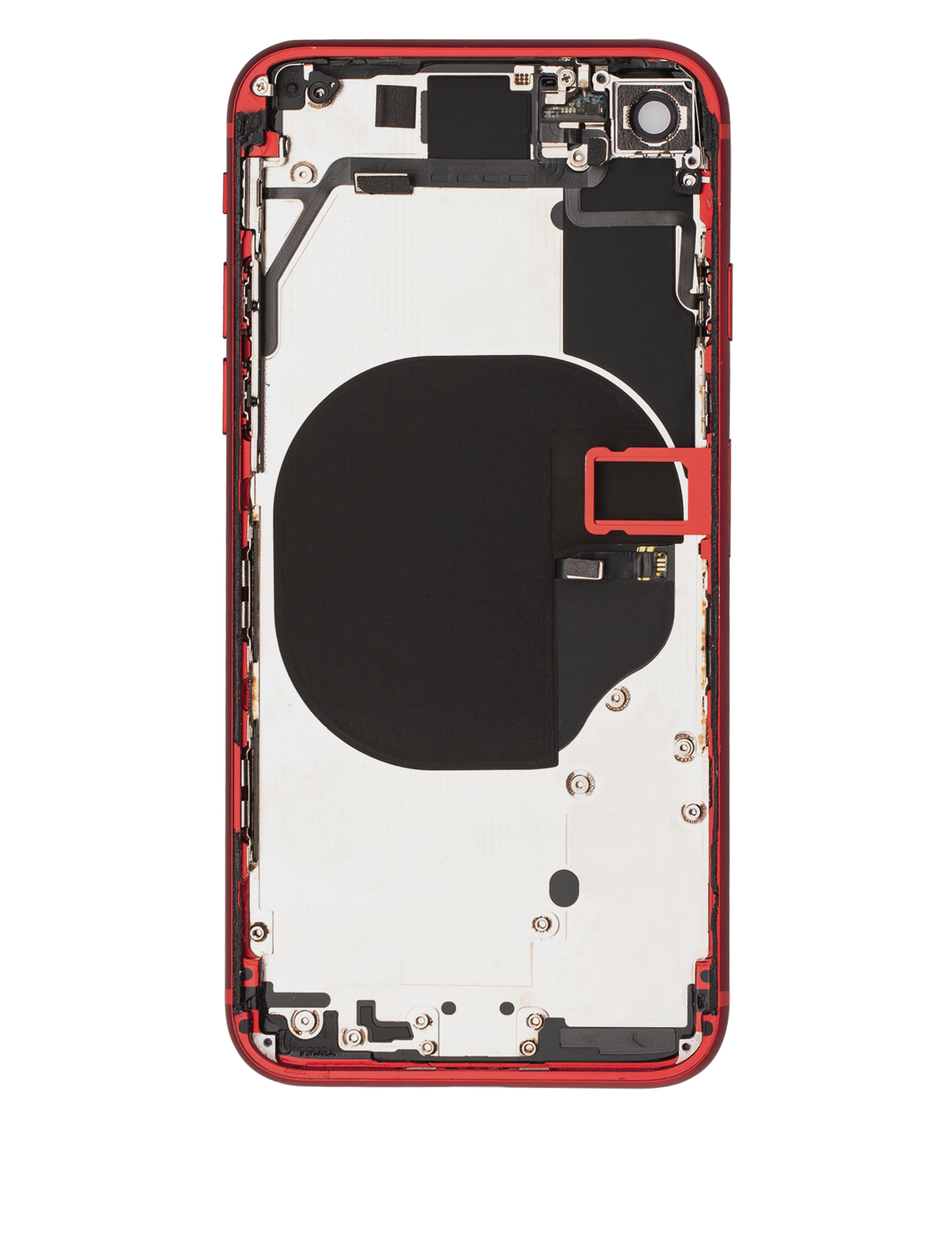 Back Housing W/ Small Parts For iPhone 8 (Used OEM Pull: Grade B) (Red)