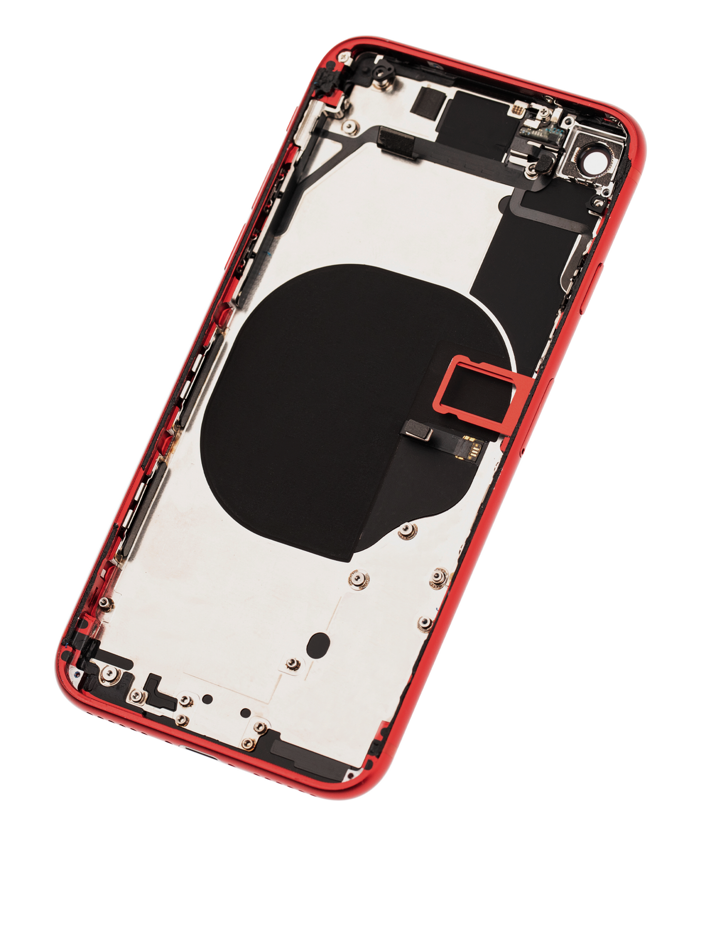 Back Housing W/ Small Parts For iPhone 8 (Used OEM Pull: Grade B) (Red)
