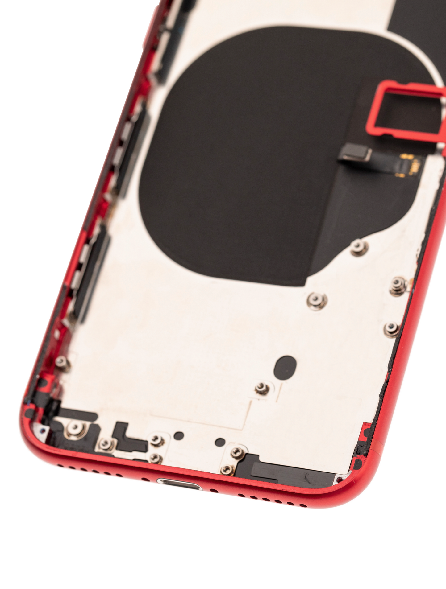 Back Housing W/ Small Parts For iPhone 8 (Used OEM Pull: Grade B) (Red)